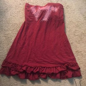 Virginia Tech ruffled tie-back sundress